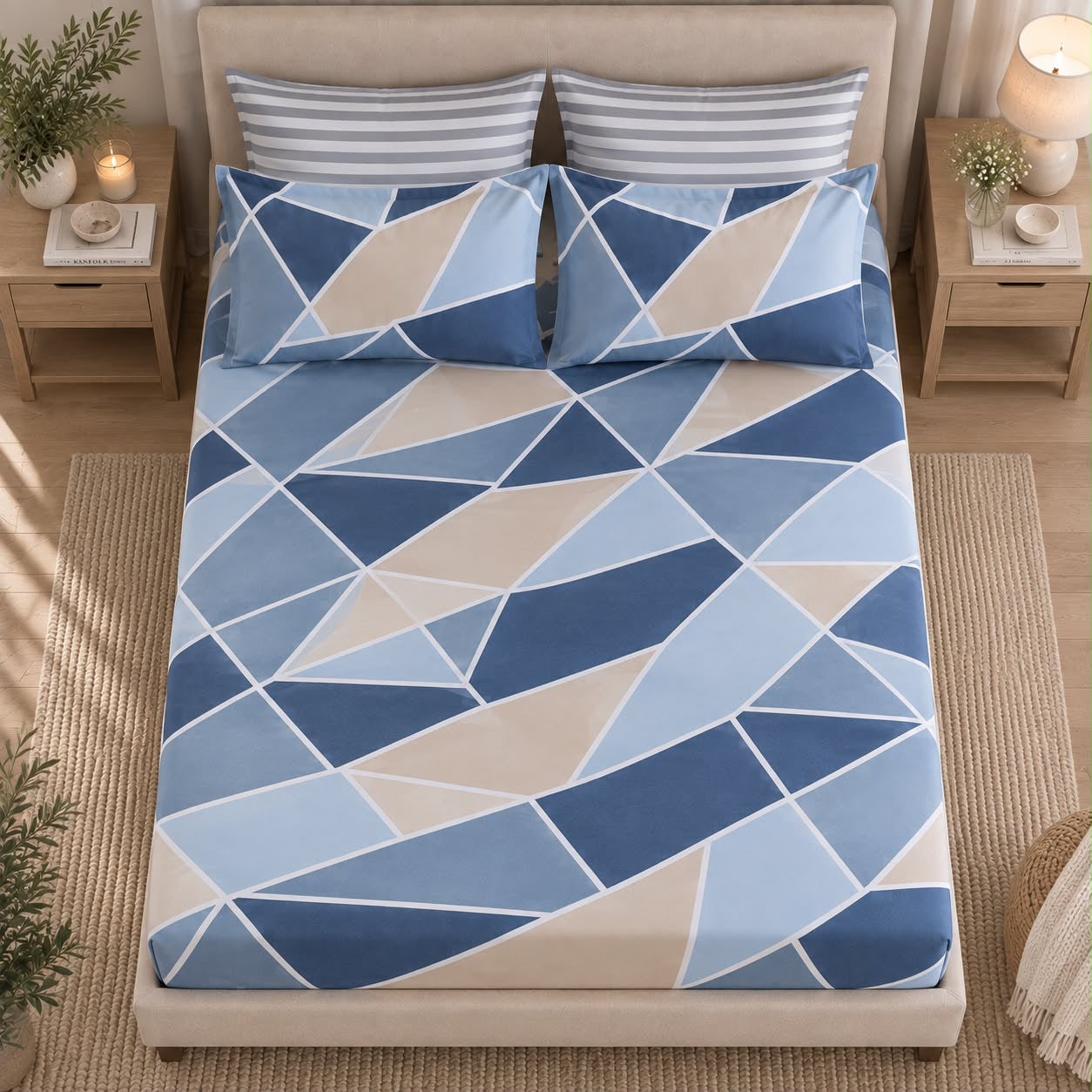 Prism bedsheet with matching pillow covers