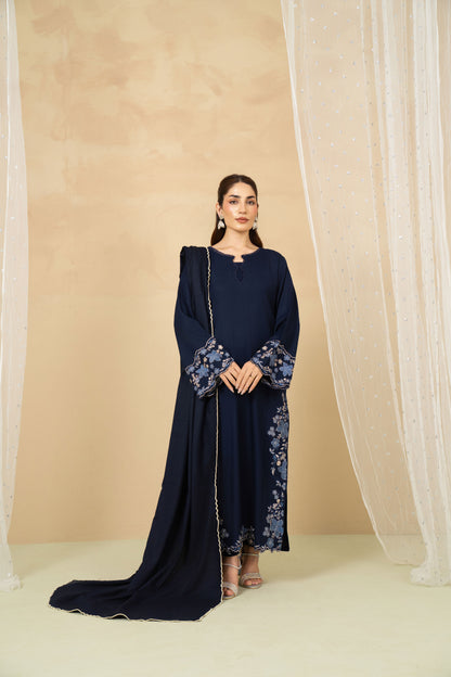 Moonstone navy blue marina stitched 3 piece suit