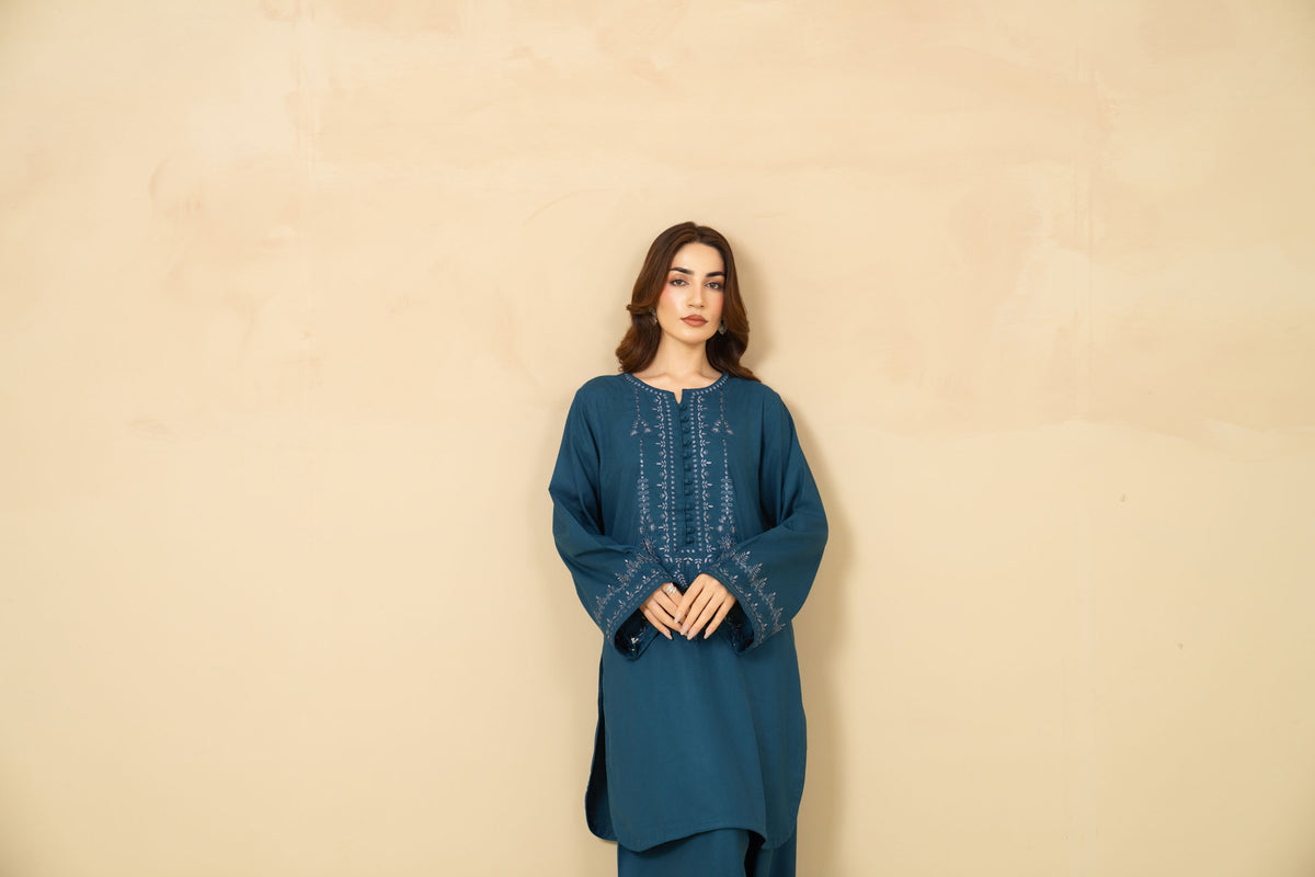 Haze zinc marina embroidered farshi shalwar