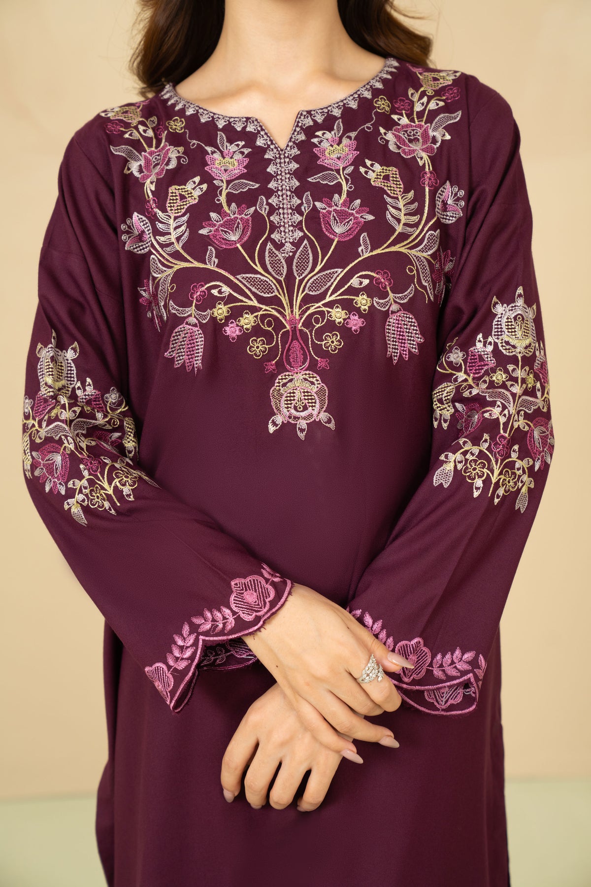 Mulberry plum marina ready to wear A-line suit