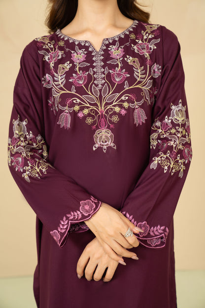 Mulberry plum marina ready to wear A-line suit
