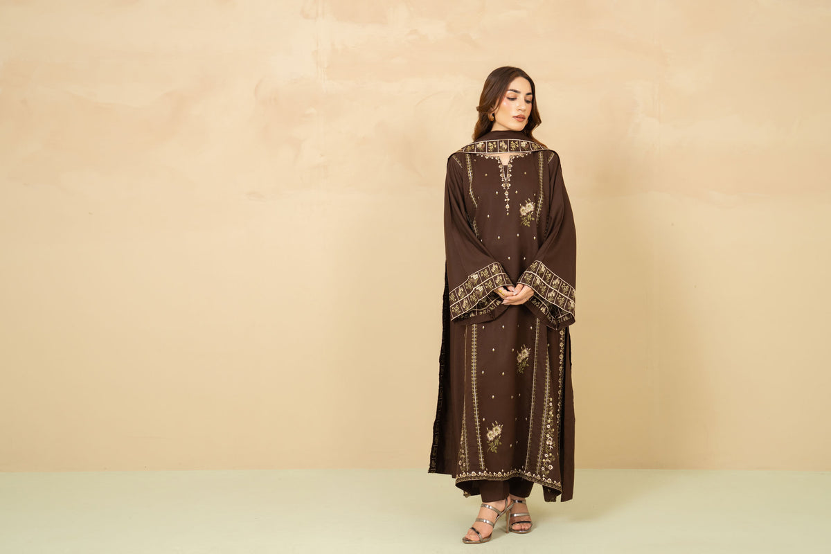 Chocolate brown marina 3 piece by Tiraz