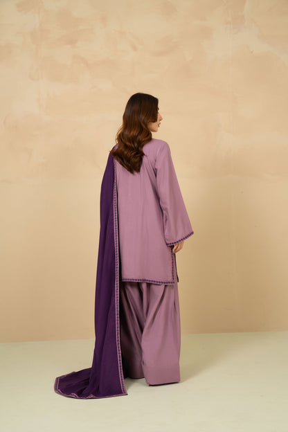Lilac marina farshi shalwar 3 piece by Tiraz