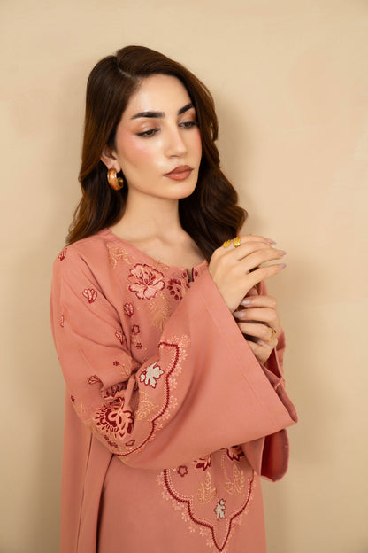 Blush Tea stitched tea pink two piece full look