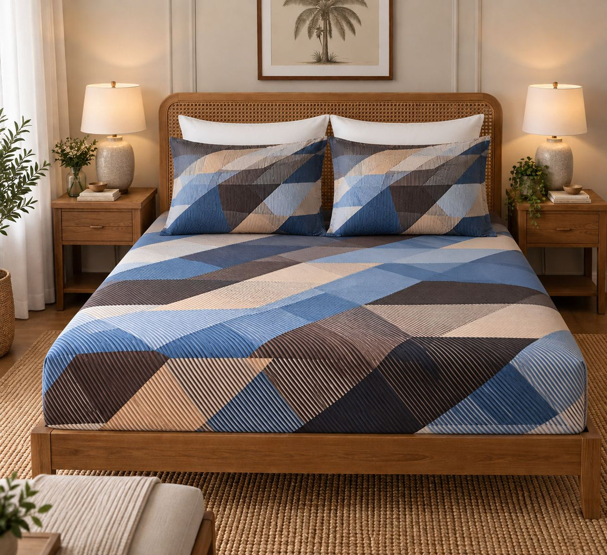 Blue Print Bedsheet