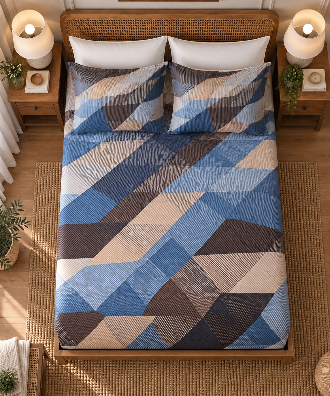 Blue Print Bedsheet