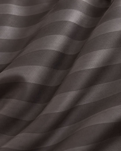 Charcoal Luxe bedsheet with matching pillow covers