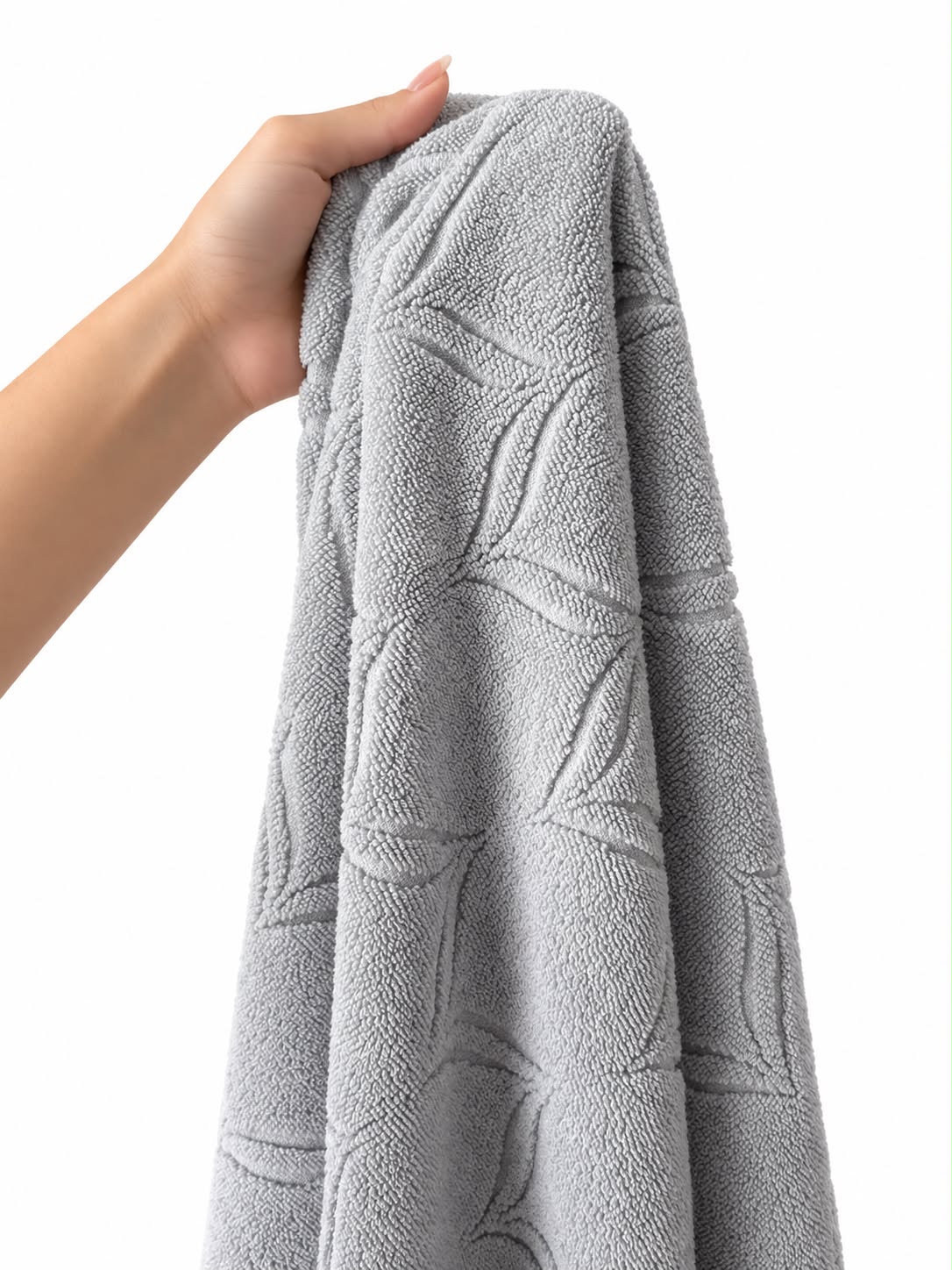 Grey pattern towel texture detail