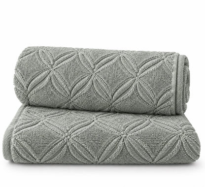 Mint grey 100% cotton terry bath towel, 600 GSM