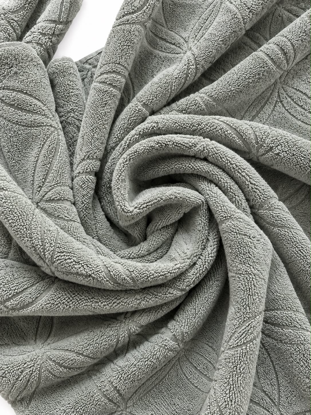 Mint grey towel texture detail