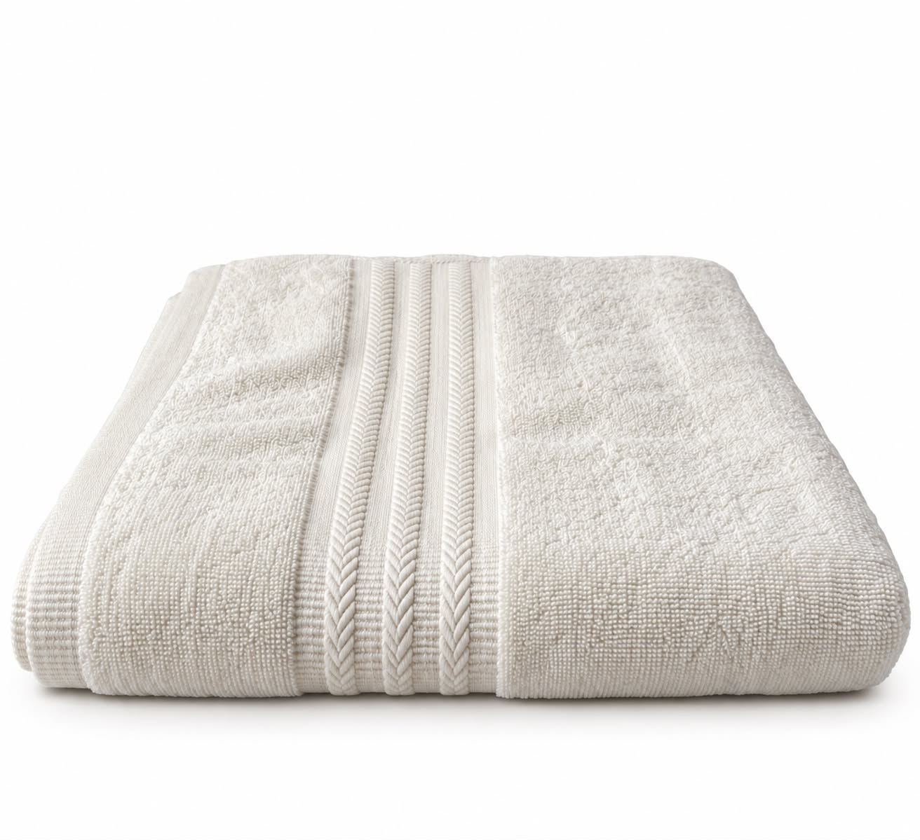 Creamy white towel texture detail