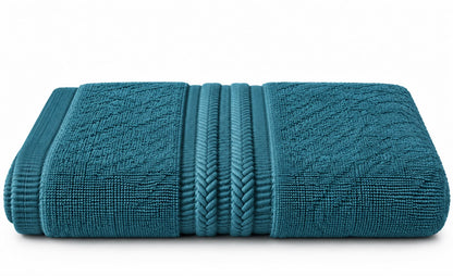 Turquoise bath towel by Tiraz Homes
