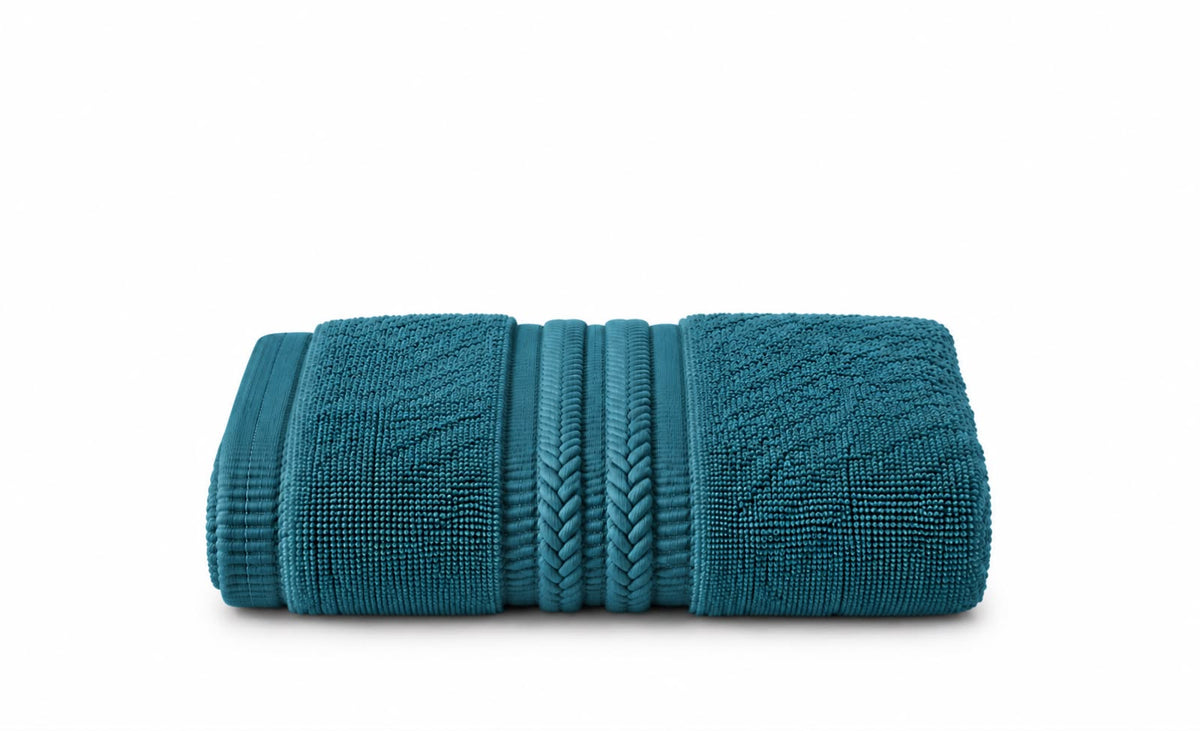 Turquoise towel texture detail