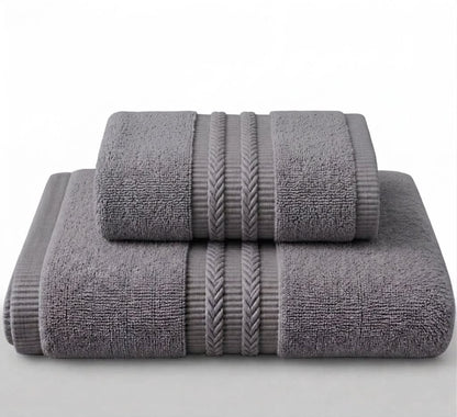 Charcoal towel folded, cotton terry