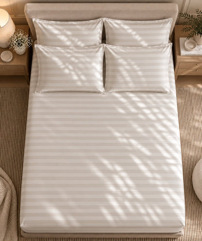 Ivory Pearl bedsheet with matching pillow covers
